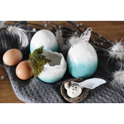 Jajko Ceramiczne Niebieskie, Ozdoba na Wielkanoc, Skandynawski Styl